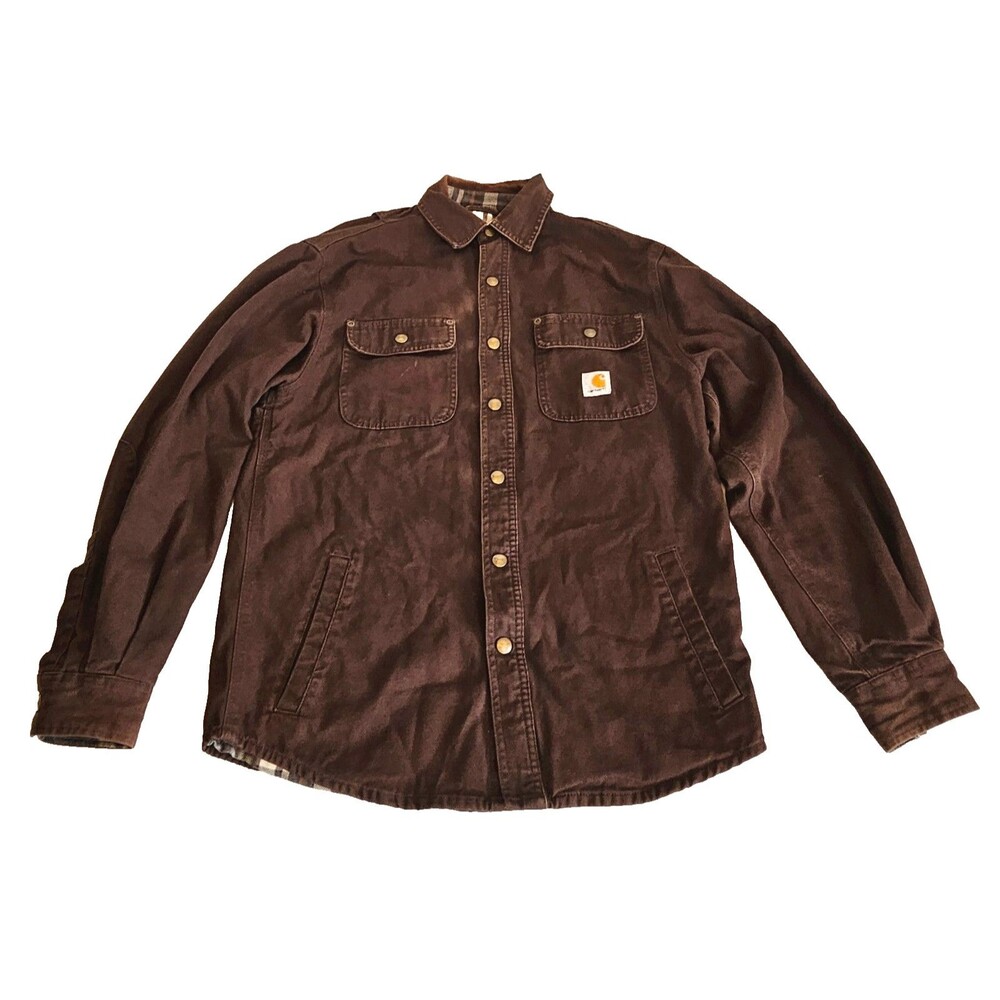 Carhartt 100590 Men's Weathered Canvas Shirt Jacket Size: Small